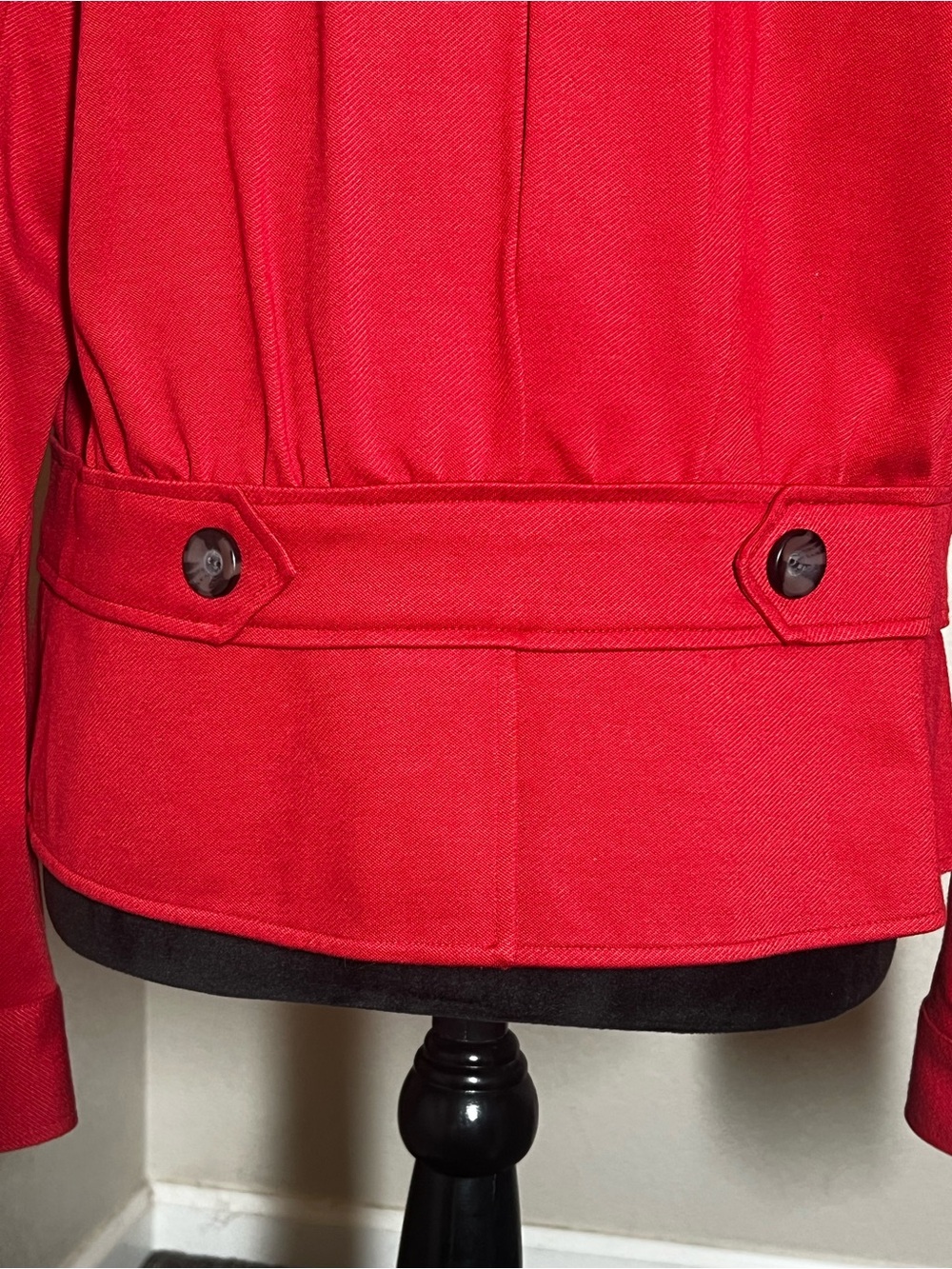 CAbi Red Women's Tailored Button-Front Jacket, sz 12 - Picture 5 of 6
